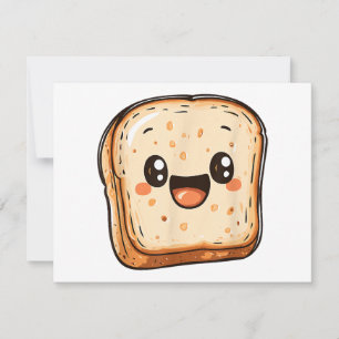 Joyeux dessin en tranches de pain souriant toast