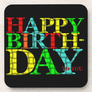 Joyeux Dessous de verre d'anniversaire