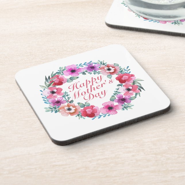 Joyeux Dessous de verre de la Fête des Mères Flora (Côté gauche)