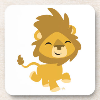 Joyeux Dessous de verre de lions caricaturaux