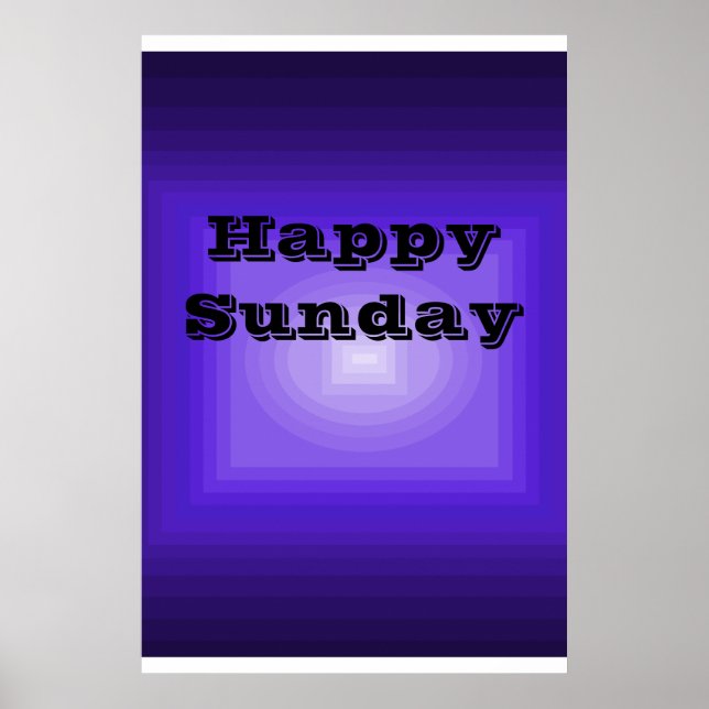 Joyeux dimanche violet code couleur Poster Jour de (Devant)