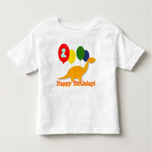 Joyeux Dinosaure d'anniversaire 2 ans T-shirt ball