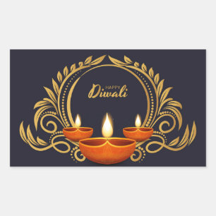 Joyeux Diwali Autocollant carré