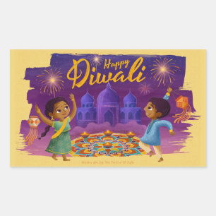 Joyeux Diwali Autocollant rond classique