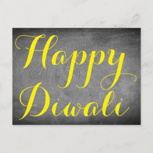 Joyeux Diwali Chalkboard Typographie Carte personn