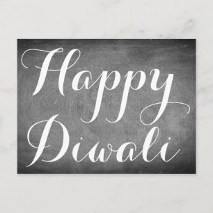 Joyeux Diwali Chalkboard Typographie Carte personn