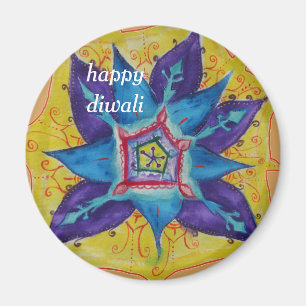 Joyeux Diwali mandala Magnet