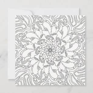 Joyeux Doodles : Coloriage carte plat pour adultes