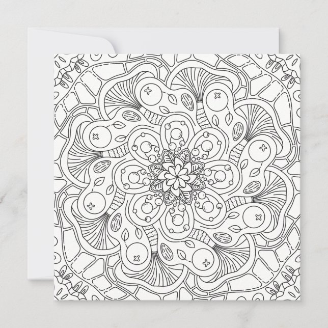 Joyeux Doodles : Page de coloriage d'automne (Devant)
