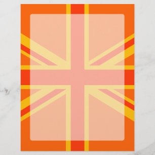 Joyeux drapeau britannique Union Jack orange