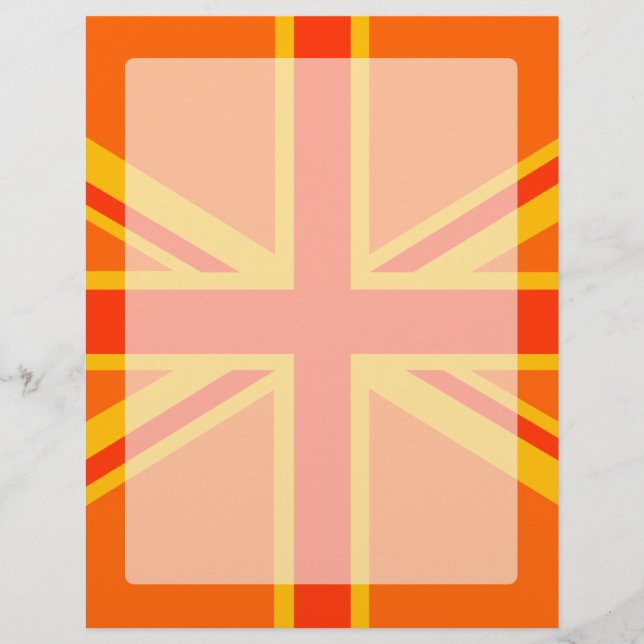 Joyeux drapeau britannique Union Jack orange (Devant)
