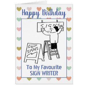 Joyeux écrivain des signes d'anniversaire