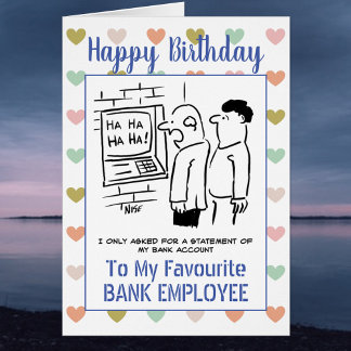 Joyeux employé de la banque d'anniversaire