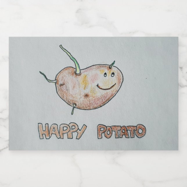 Joyeux ensemble de Étiquettes de pommes de terre e (Étiquettes simples)