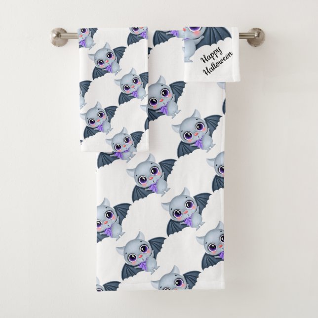 Joyeux ensemble de serviettes de bain pour chauves (En situation)