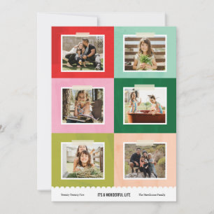 Joyeux et Blocs de couleurs vives Carte photo de v