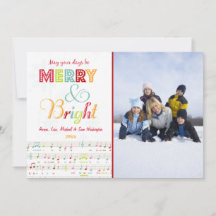 Joyeux et brillant carte photo de Noël