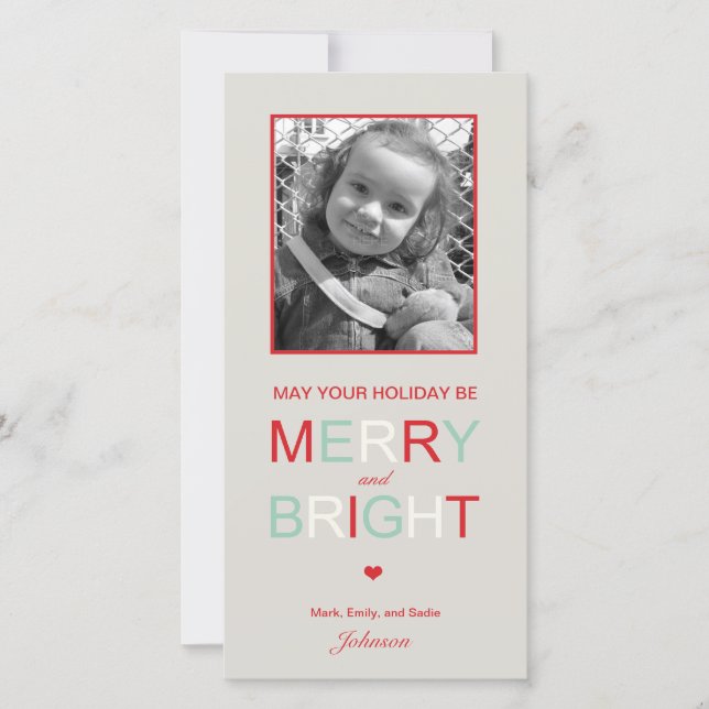 Joyeux et brillant Carte photo de vacances (Devant)
