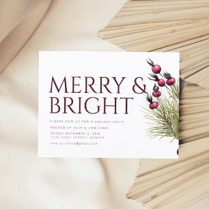 Joyeux et brillant Invitation de fête de Noël