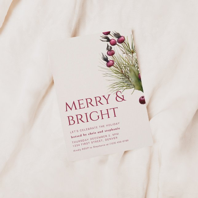 Joyeux et brillant Invitation de Noël (Créateur téléchargé)