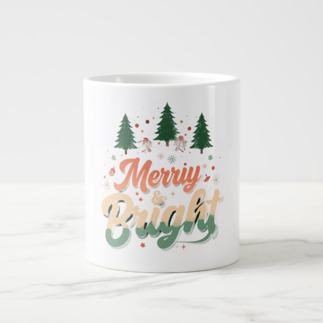 Joyeux et brillant Jumbo Mug (Devant)