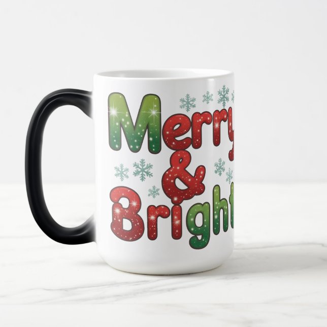Joyeux et brillant Morphing couleur de Noël Mug 15 (Gauche)