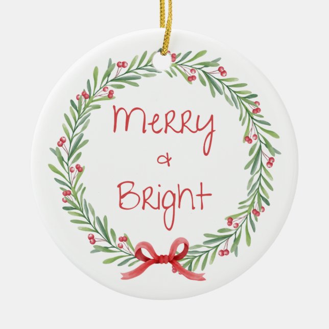 Joyeux et brillant ornement de Noël (Devant)