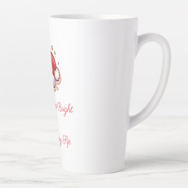 Joyeux et brillant Père Noël Latte Mug (Droite)
