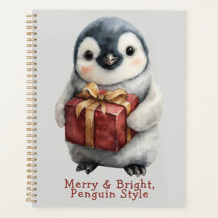 Joyeux et brillant pingouin Noël
