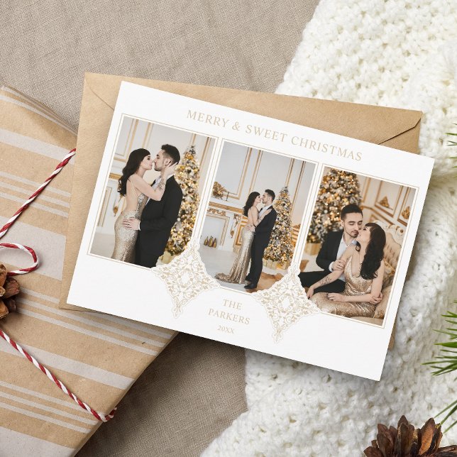 Joyeux et doux Noël Élégant 3 Photos Collage (Créateur téléchargé)