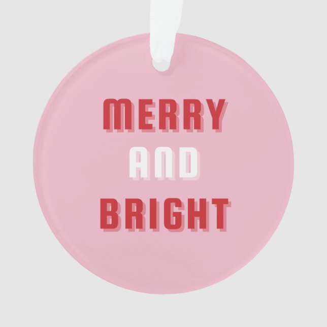 Joyeux et lumineux, Art de Noël rose, mode vacance (devant)