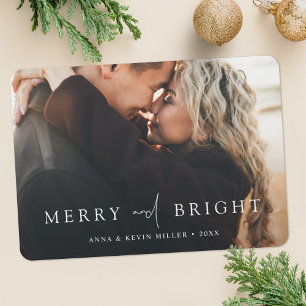 Joyeux et Lumineux Carte de Noël avec Photo Person