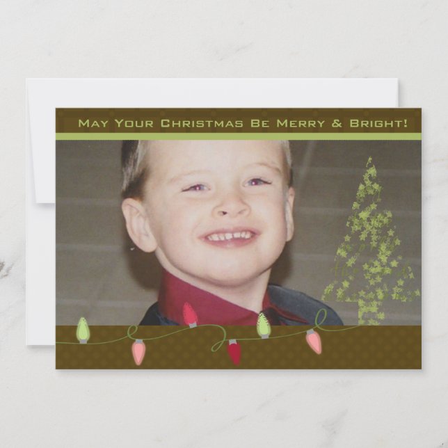 Joyeux et lumineux Carte photo de vacances Customi (Devant)