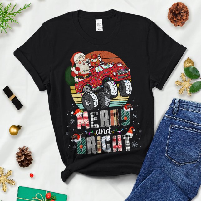 Joyeux et lumineux Noël, T-shirt de la voiture de  (Créateur téléchargé)