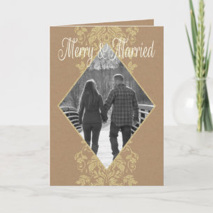 Joyeux et marié Merci de mariage de vacances