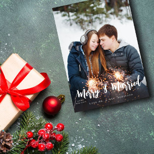 Joyeux et marié minimaliste V photo