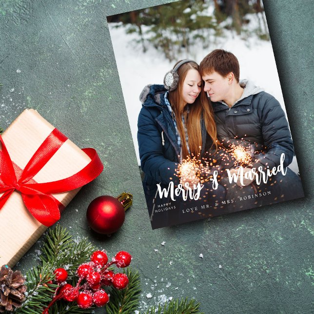 Joyeux et marié minimaliste V photo (Créateur téléchargé)