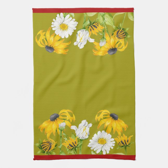 Joyeux été sur une serviette de cuisine (Vertical)