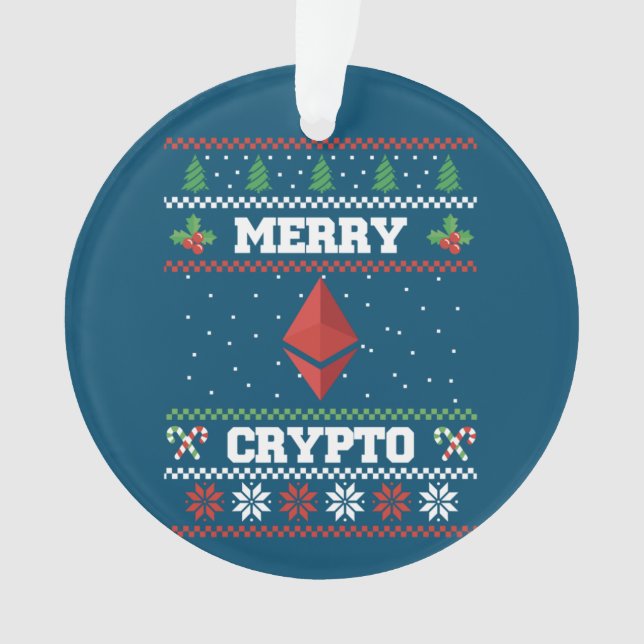 Joyeux Ethereum de Crypto Sweat de Noël moche (devant)
