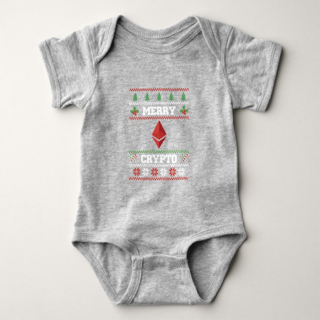 Joyeux Ethereum de Crypto Sweat de Noël moche (Devant)