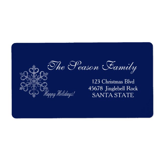 Joyeux Étiquette de adresse de vacances (Devant)