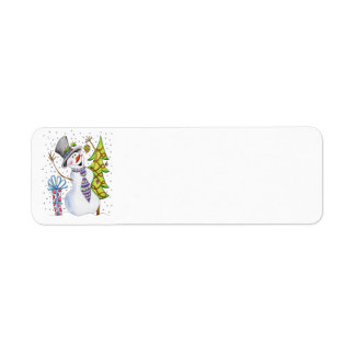 Joyeux Étiquette Snowman