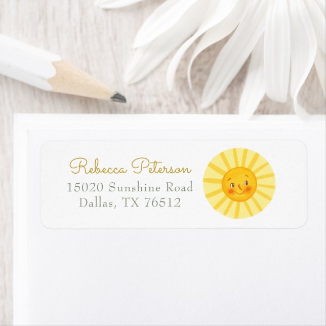 Joyeux Étiquette Sun mignon (En situation)