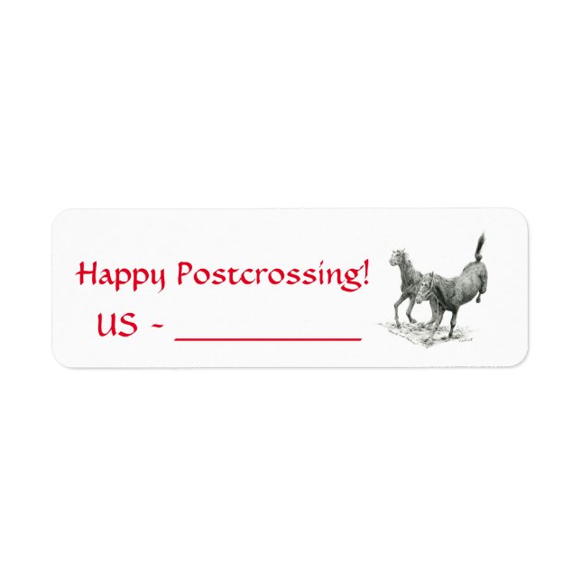 Joyeux Étiquettes de Cheval de poste (Devant)