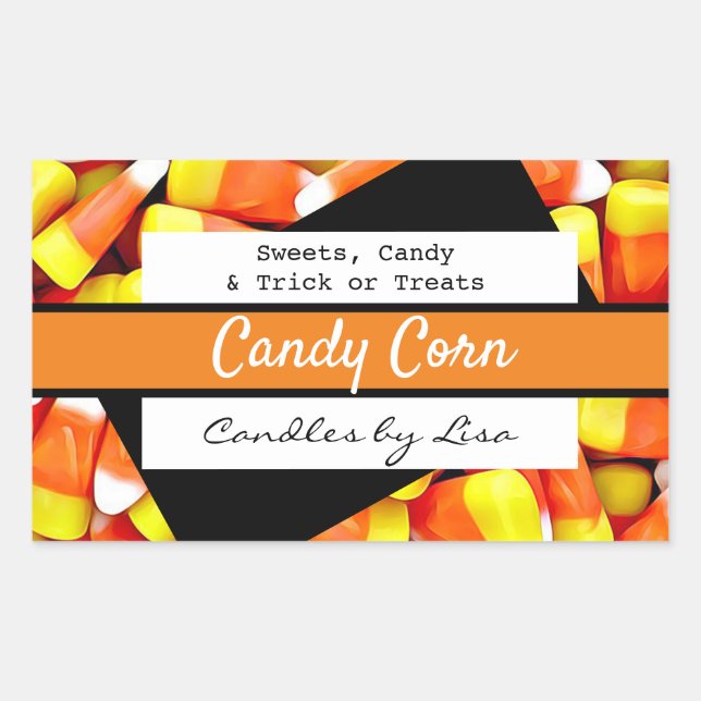 Joyeux Étiquettes de Corn aux bougies Halloween (Devant)