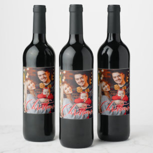 Joyeux Étiquettes du vin de Noël