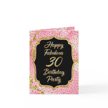 Joyeux Fabuleux 30e anniversaire Invitation Party