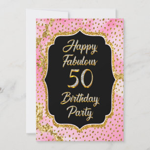 Joyeux Fabuleux 50e anniversaire Invitation Party