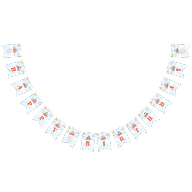 Joyeux fête pilote d'éléphant du drapeau à flots d (Tout)