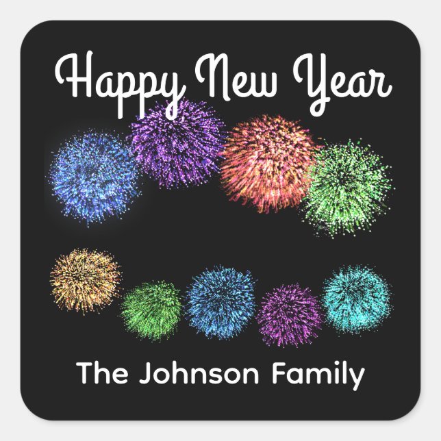 Joyeux feu d'artifice #1 Stickers (Devant)